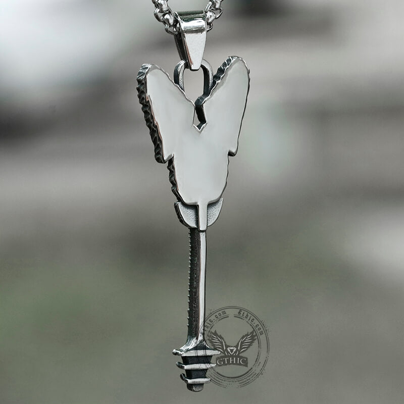 Vintage Rock Guitar Stainless Steel Pendant