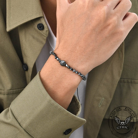 Vintage Rose Natural Stone Bead Bracelet