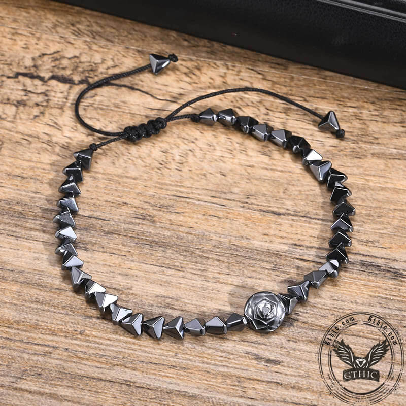 Vintage Rose Natural Stone Bead Bracelet