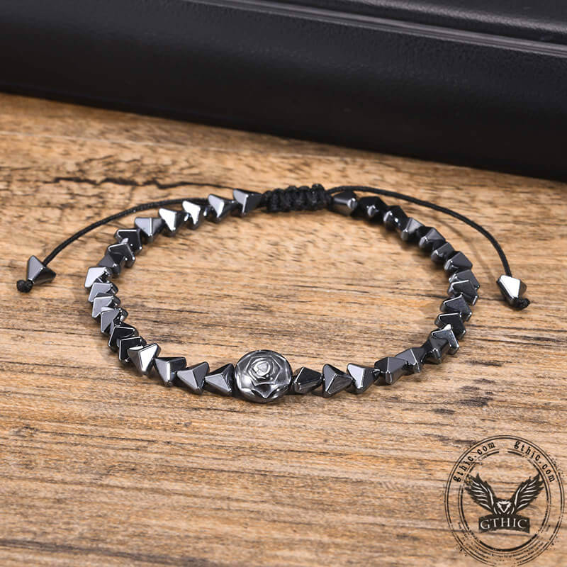 Vintage Rose Natural Stone Bead Bracelet