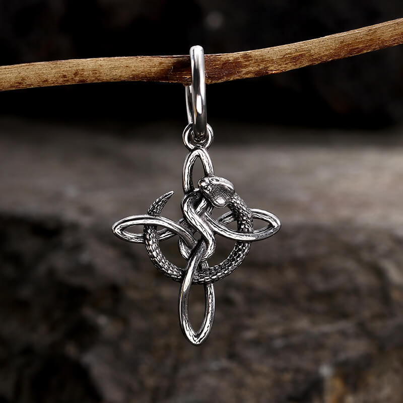 Vintage Snake Celtic Knot Stainless Steel Earrings