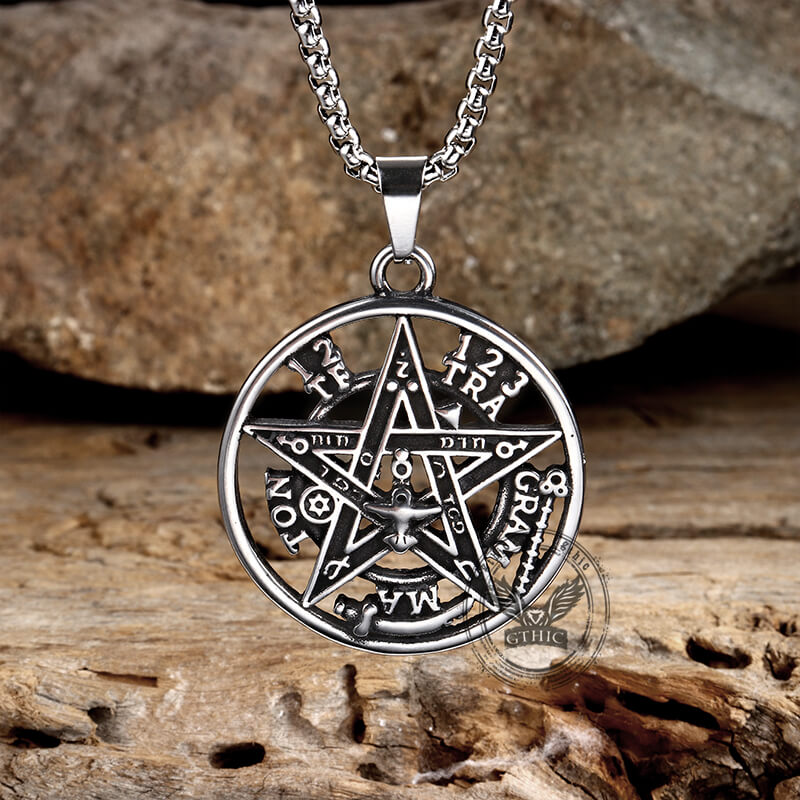 Vintage Solomon Pentagram Stainless Steel Pendant
