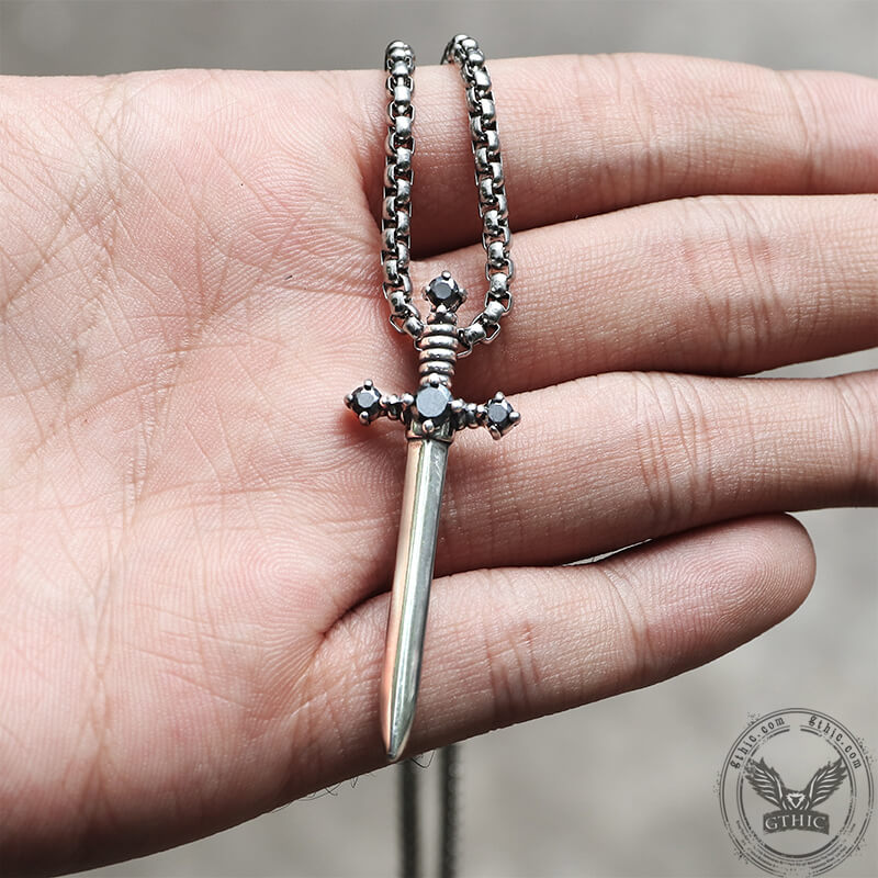 Vintage Sword Stainless Steel Pendant