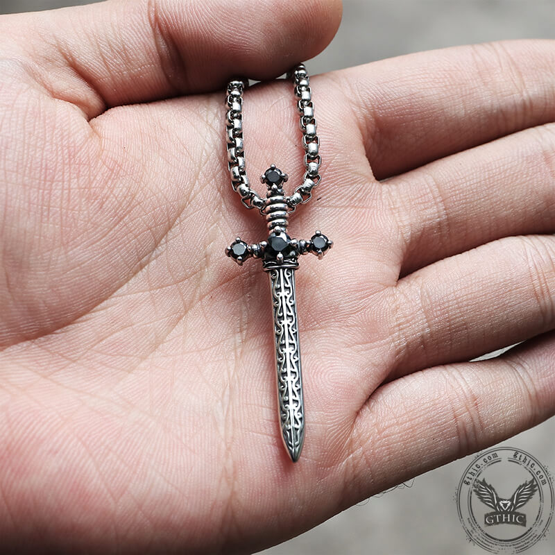 Vintage Sword Stainless Steel Pendant