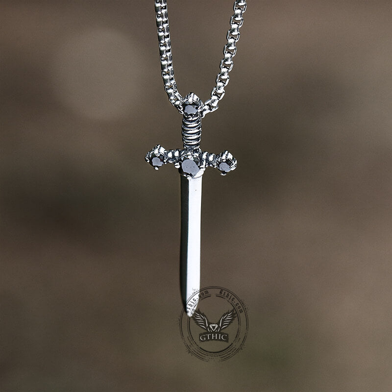 Vintage Sword Stainless Steel Pendant