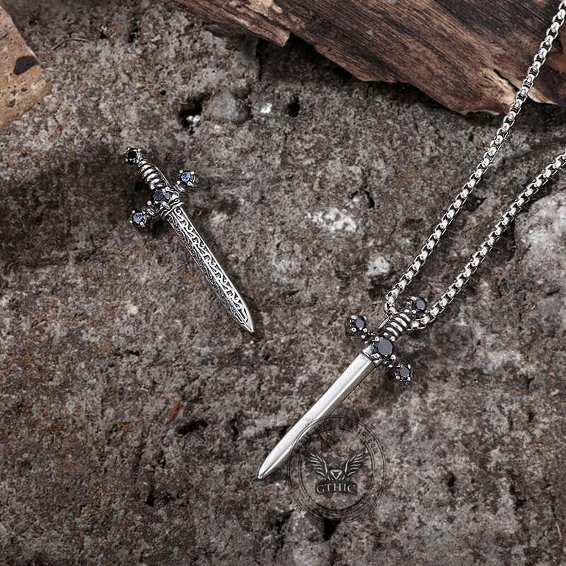 Vintage Sword Stainless Steel Pendant