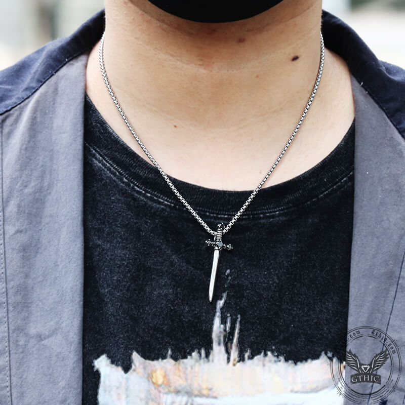 Vintage Sword Stainless Steel Pendant