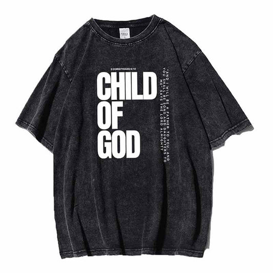Vintage Washed Child Of God Hoodie Sweatshirt T-shirt