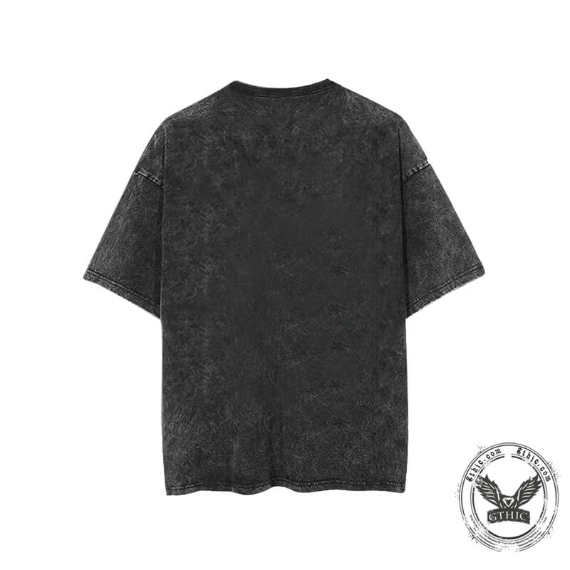 Vintage Washed Creepy Bat Skeleton T-shirt