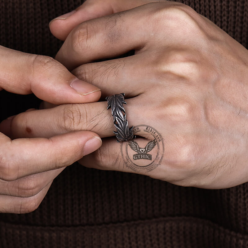 Vintage Wheat Ear Stainless Steel Ring