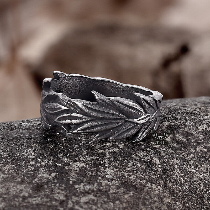 Vintage Wheat Ear Stainless Steel Ring