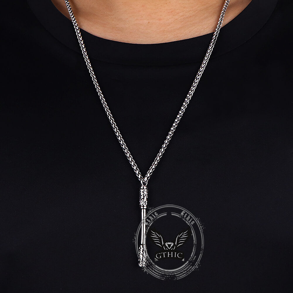 Vintage Wukong Jin Gu Bang Stainless Steel Pendant