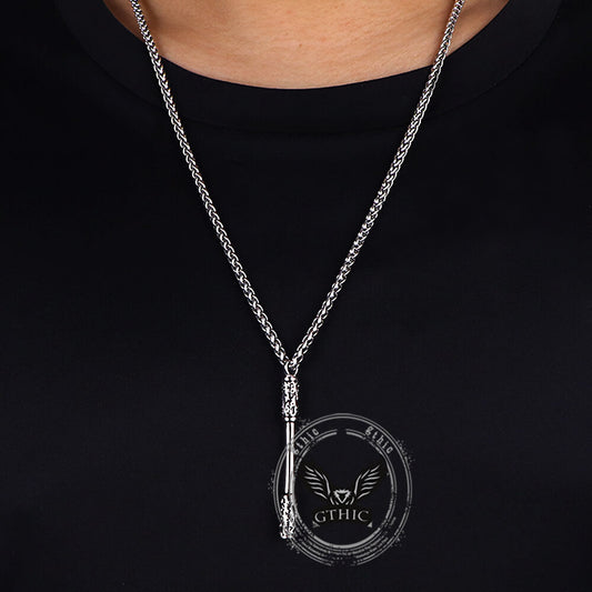 Vintage Wukong Jin Gu Bang Stainless Steel Pendant