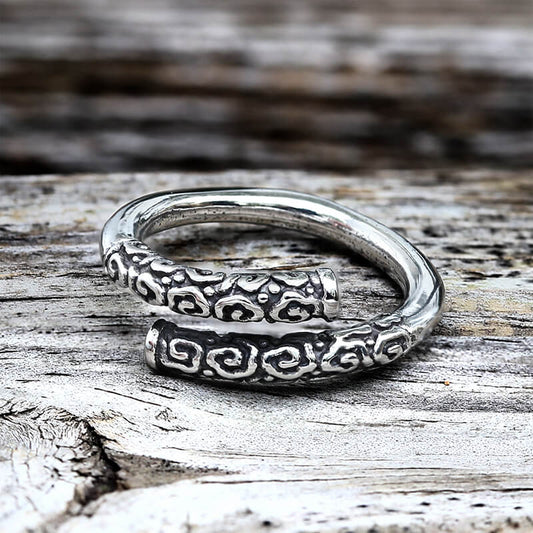 Vintage Wukong Jin Gu Bang Stainless Steel Ring