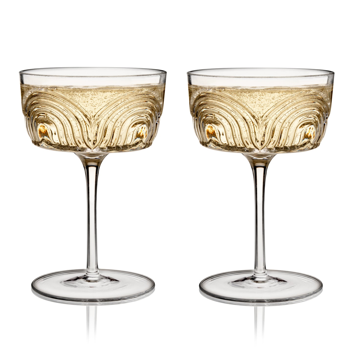 Beau Crystal Cocktail Coupes, Set of 2