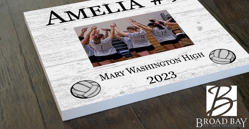Volleyball Player Recognition Award Photo Plaque for MVP or Senior Season End Gift