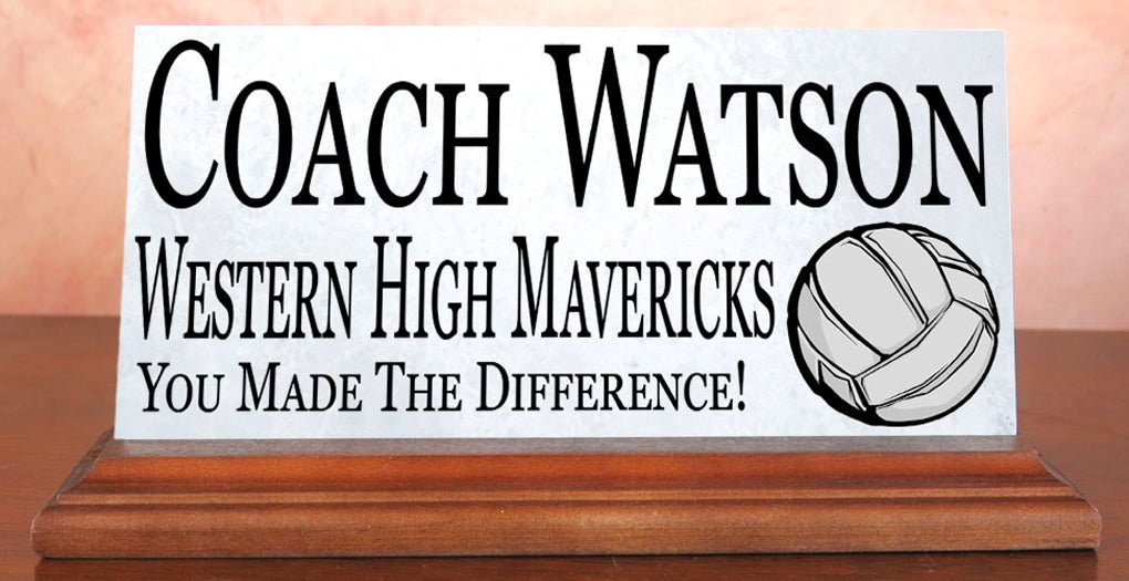 Volleyball Coach Gift Plaque Custom Award For Great Coaches