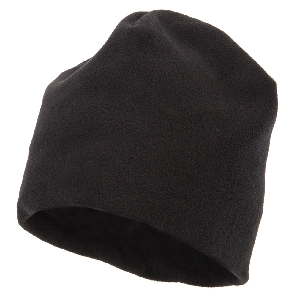 Big Size Vertical Seam Polyester Fleece Short Beanie