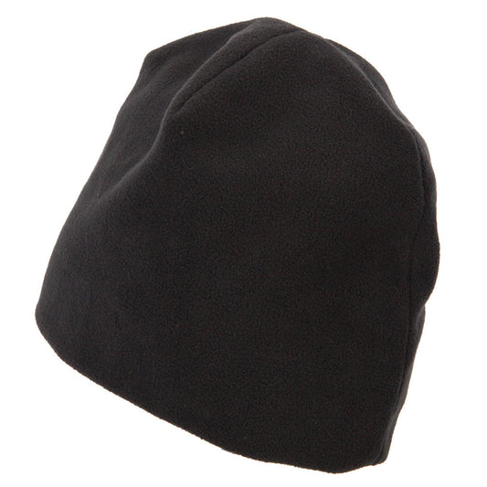 Big Size Vertical Seam Polyester Fleece Short Beanie