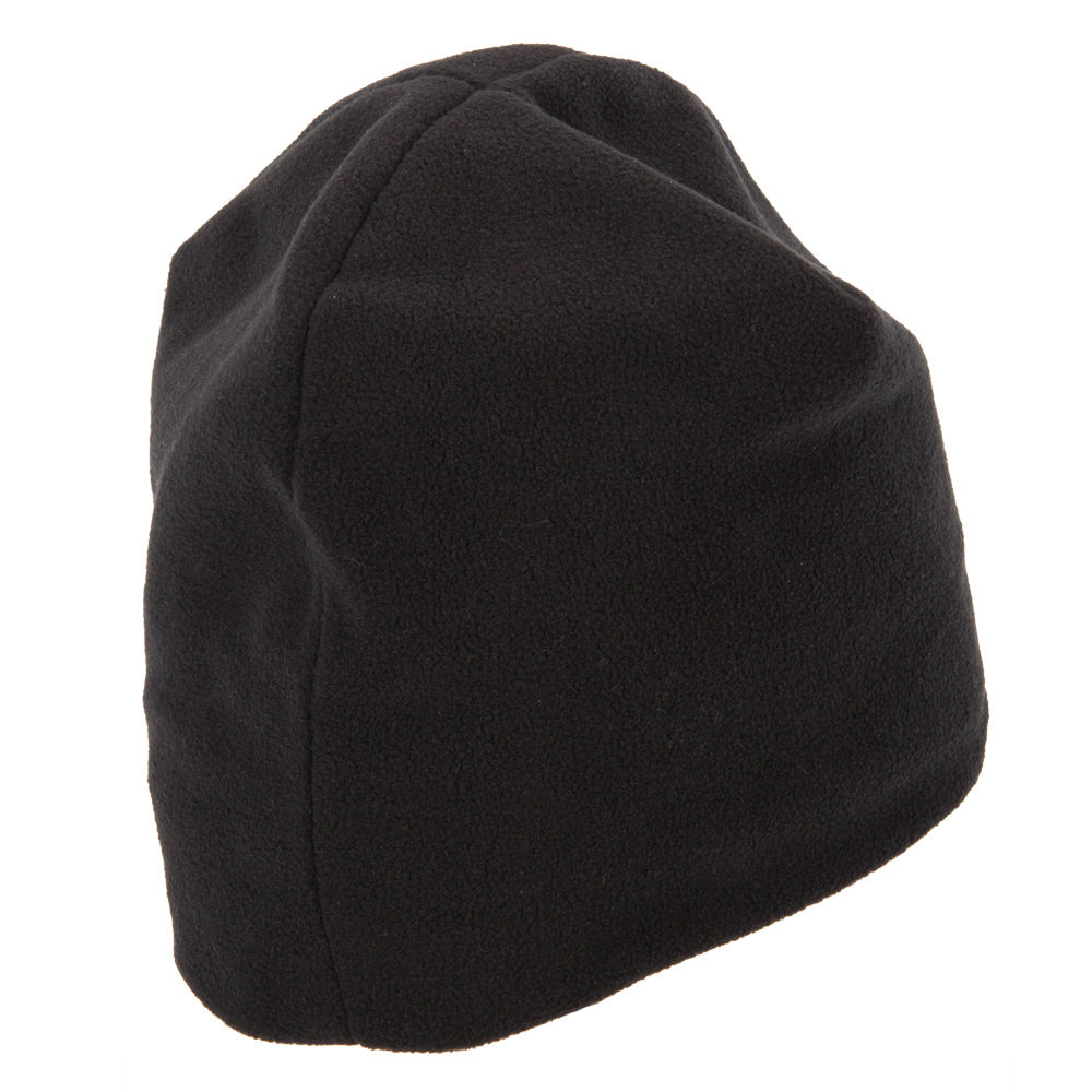 Big Size Vertical Seam Polyester Fleece Short Beanie