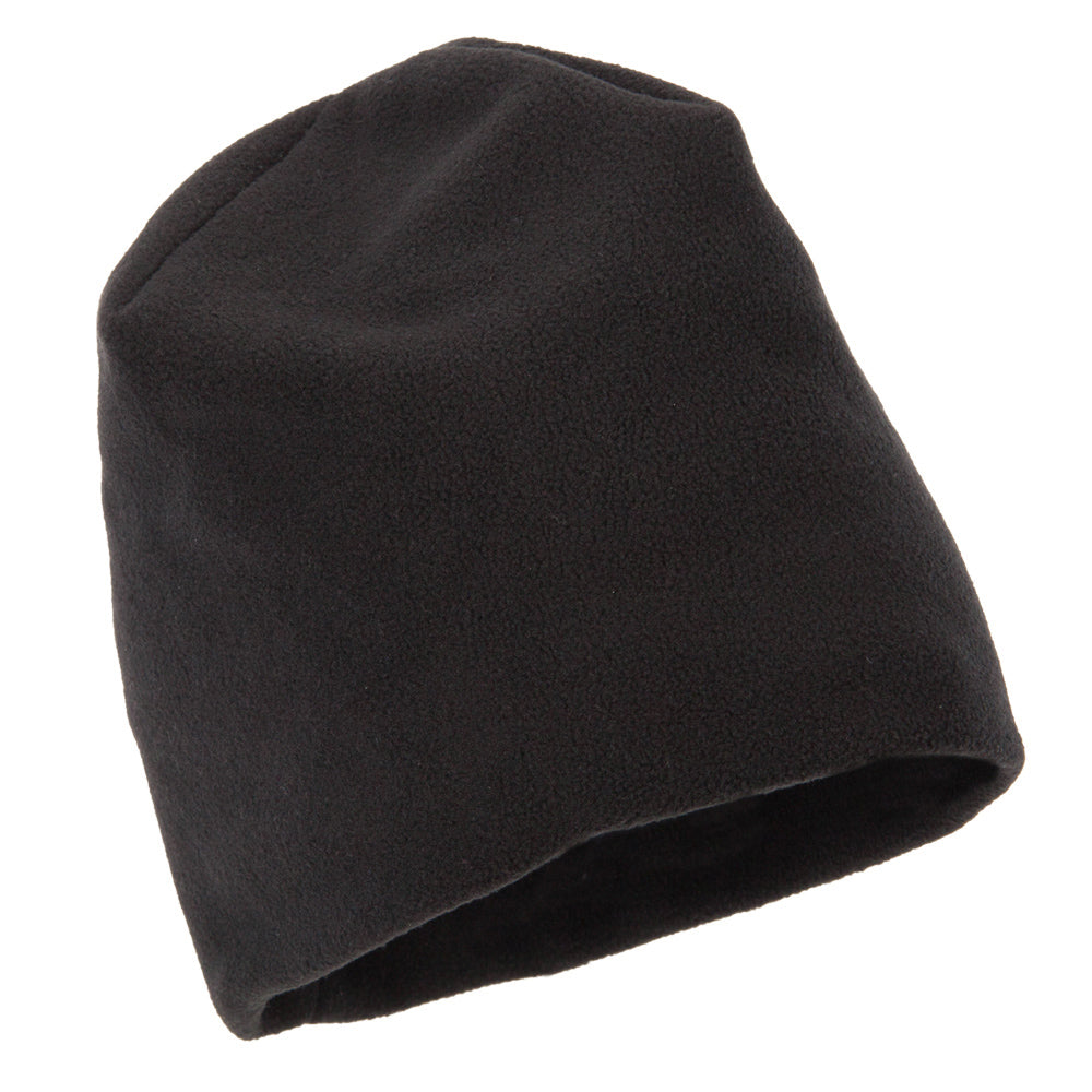Big Size Vertical Seam Polyester Fleece Short Beanie