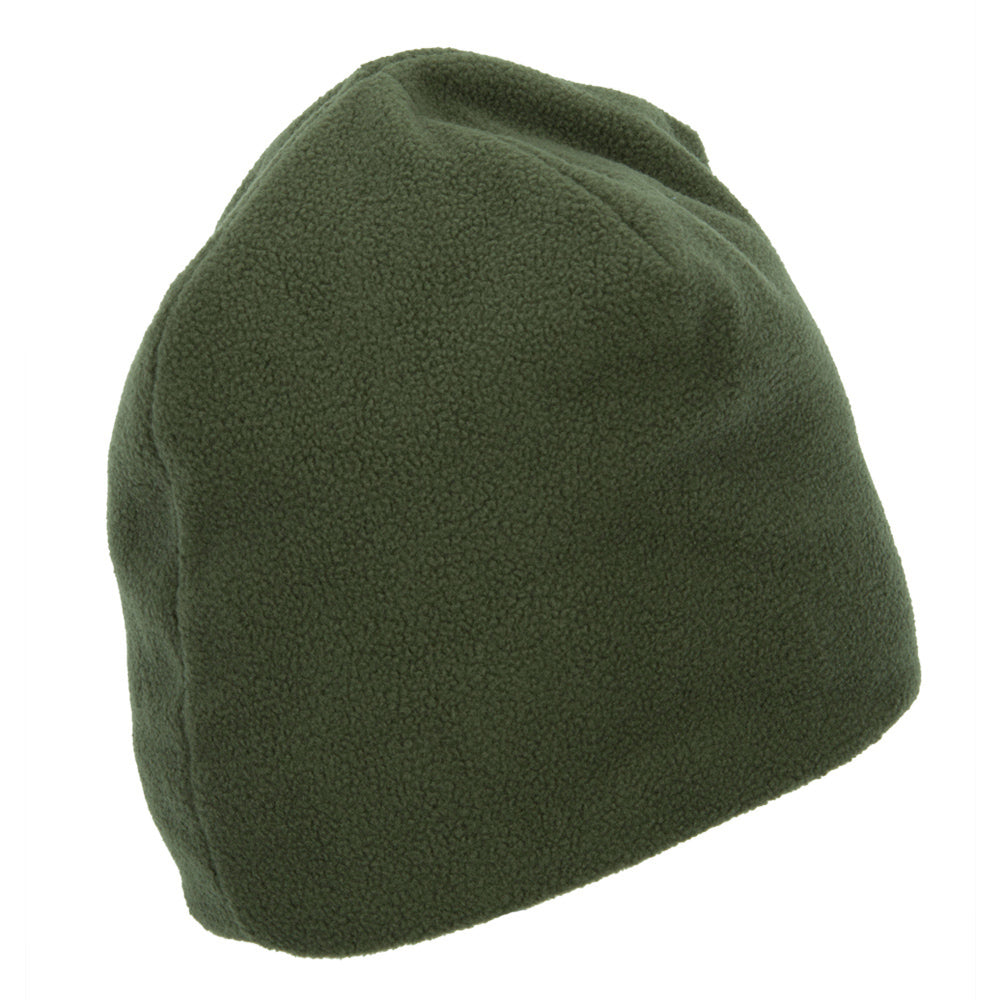 Big Size Vertical Seam Polyester Fleece Short Beanie