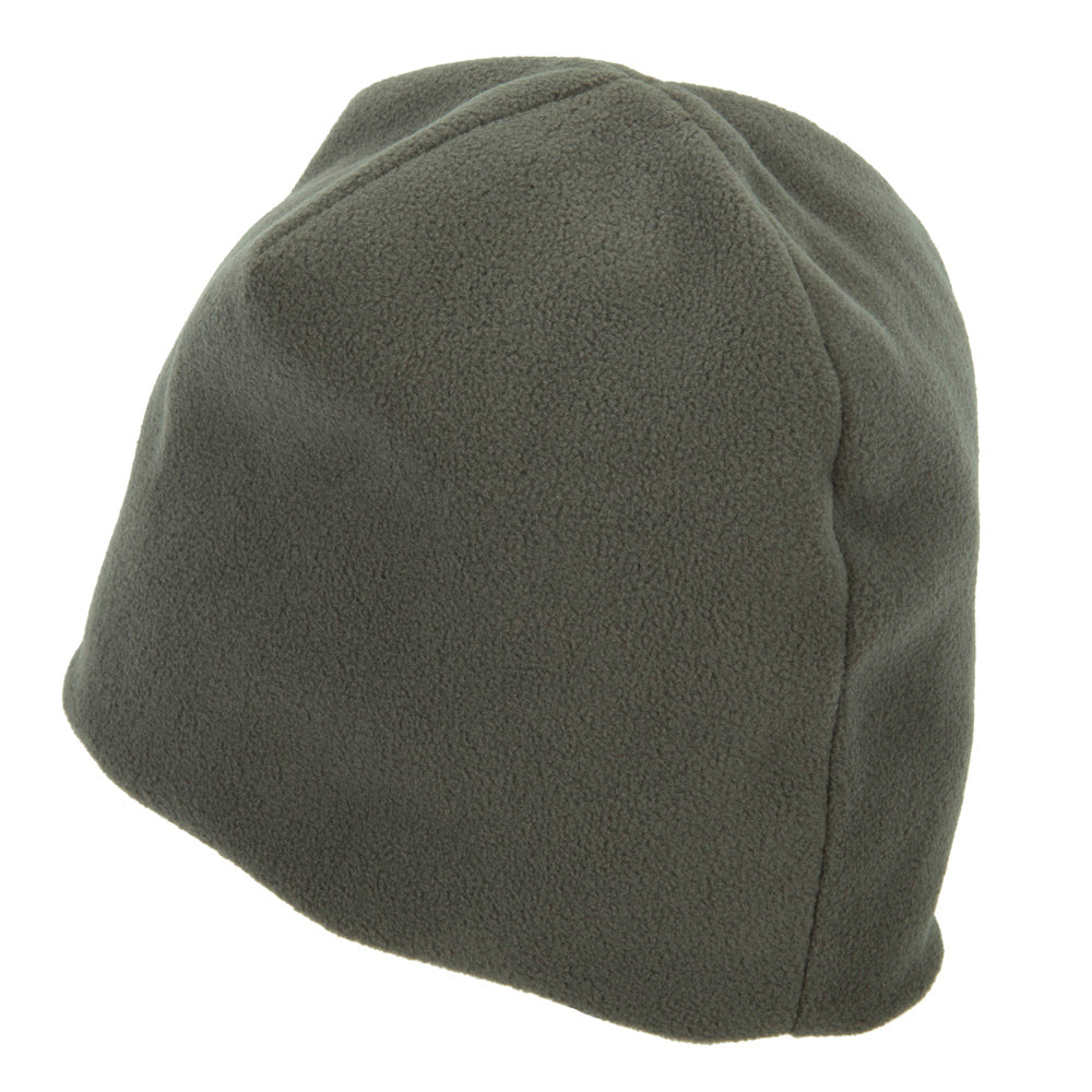 Big Size Vertical Seam Polyester Fleece Short Beanie