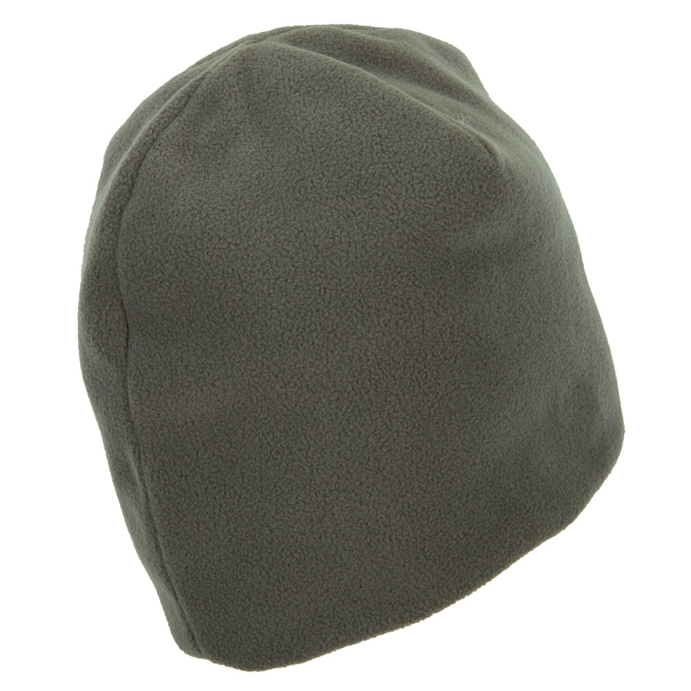 Big Size Vertical Seam Polyester Fleece Short Beanie