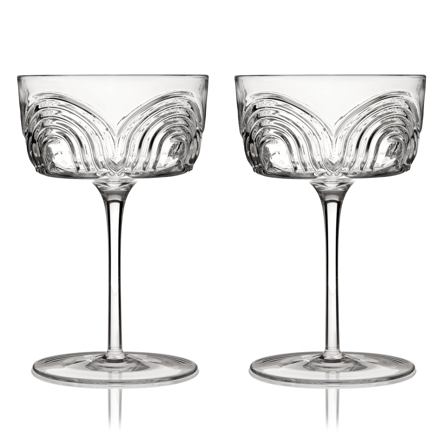Beau Crystal Cocktail Coupes, Set of 2