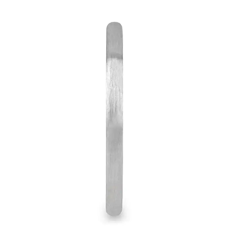 JESSAMINE Domed Tungsten Carbide Ring with Brushed Finish for Her - 2mm