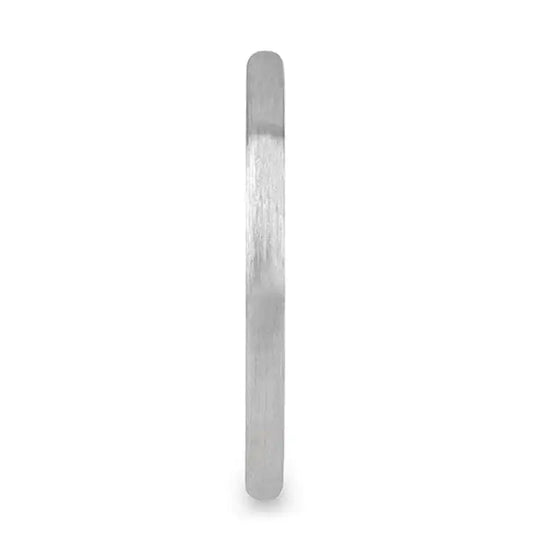 JESSAMINE Domed Tungsten Carbide Ring with Brushed Finish for Her - 2mm