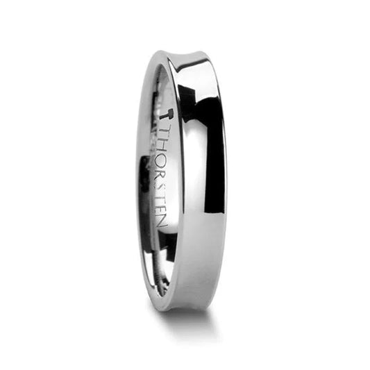 CHELSEA Concave Tungsten Carbide Ring – 4mm or 6mm