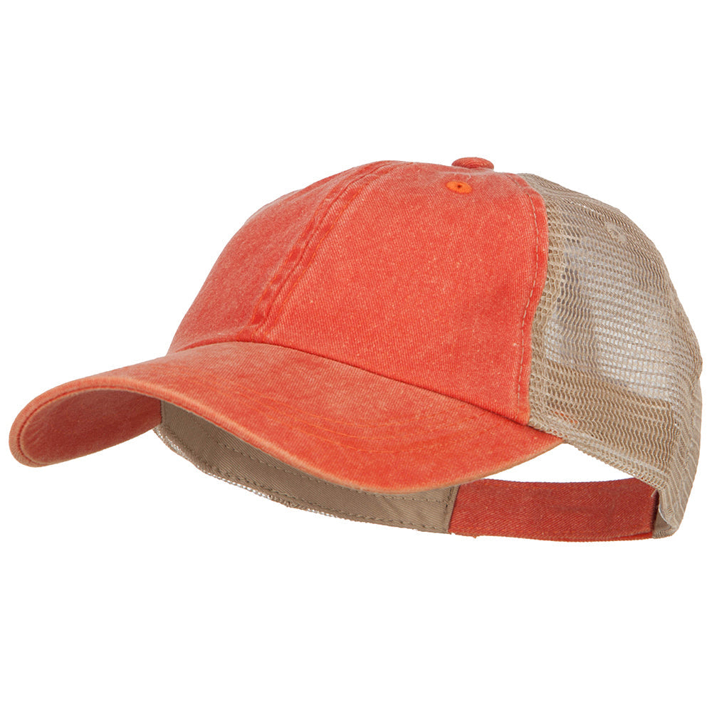 Washed Pigment Dyed Twill Trucker Cap