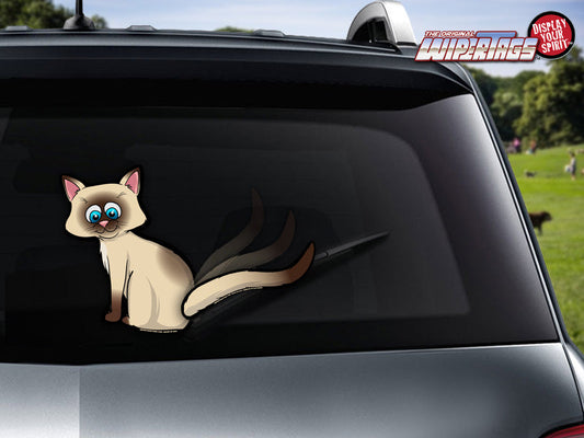 Cat Wagging Tail-Siamese WiperTags