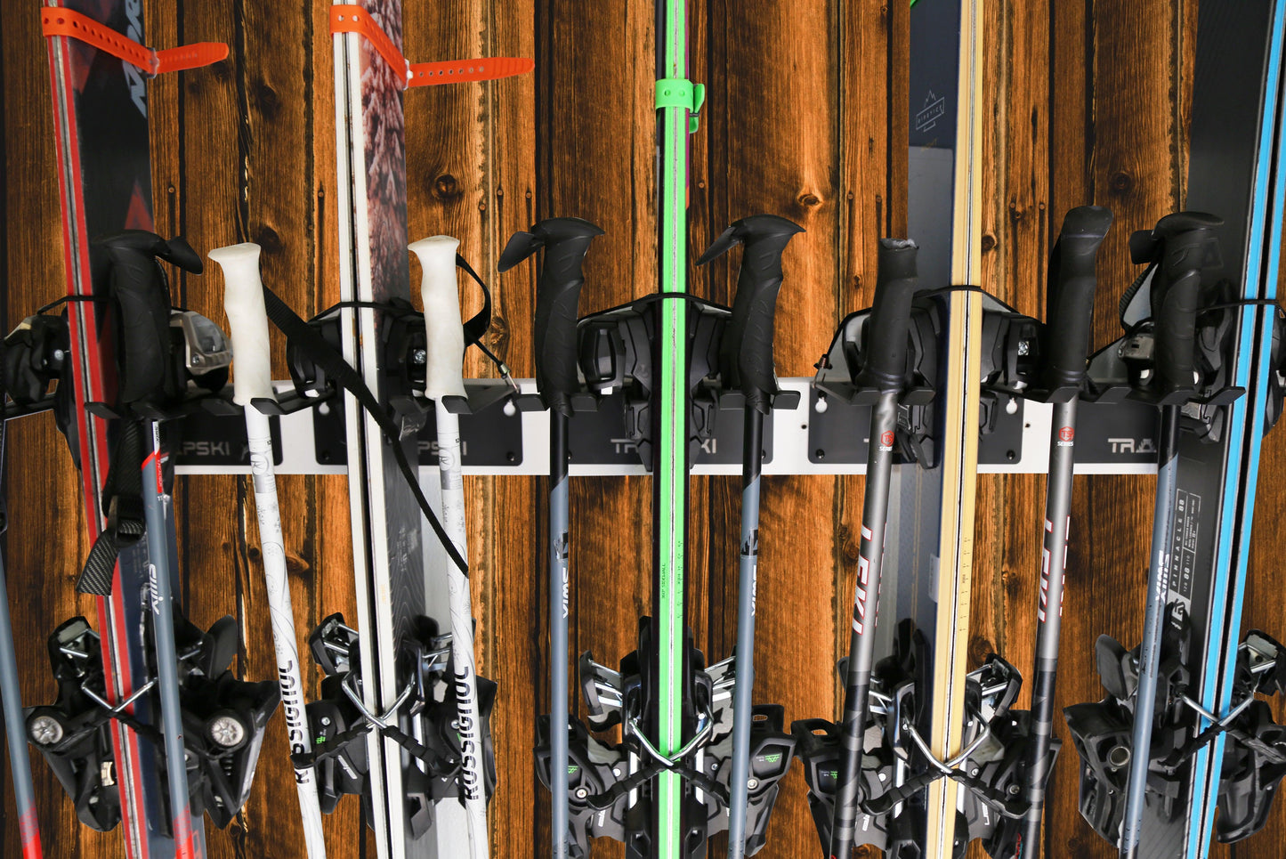 Wall Rack Holds Skis or Snowboard by Bindings, Yard Tools, Gear & Equipment - Made in the USA