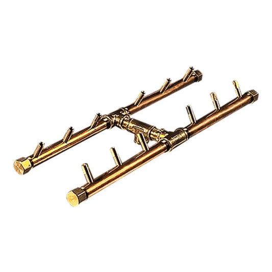 Warming Trends CFBH120 H-Style CROSSFIRE 18-Inch Brass Gas Burner
