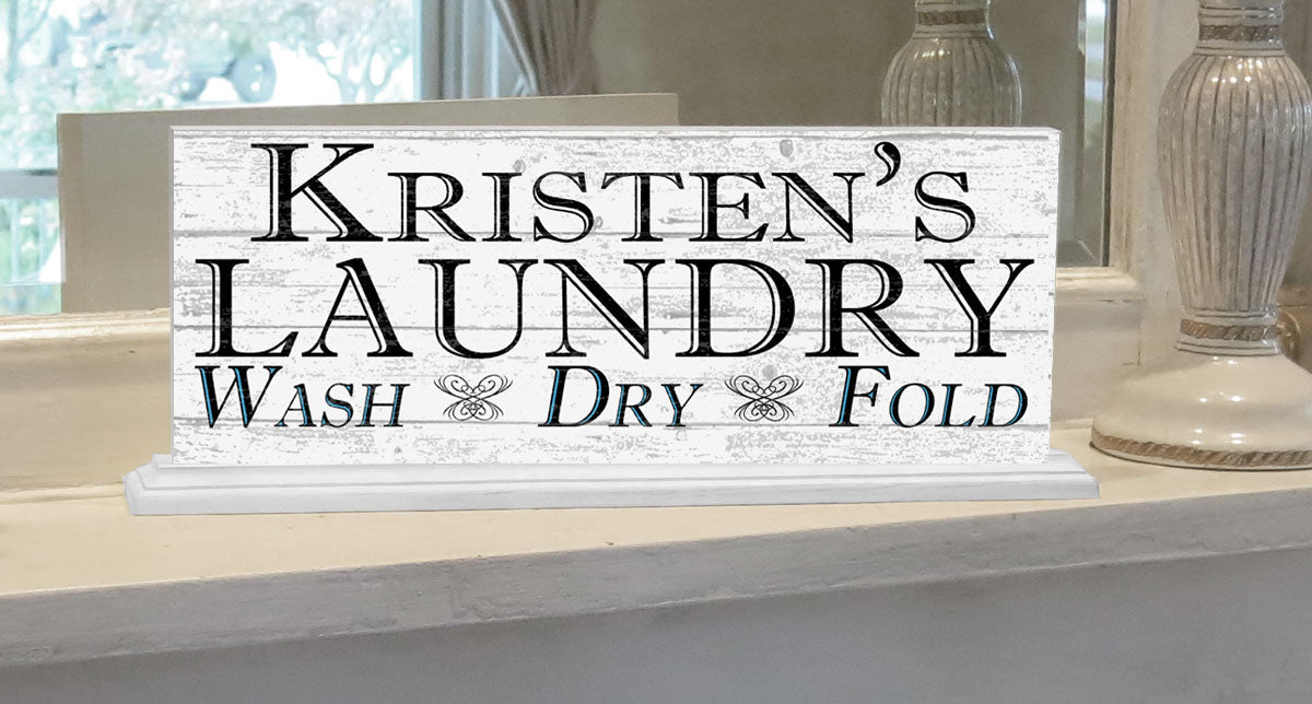 Wash Dry Fold Laundry Decoration Sign Home Decor