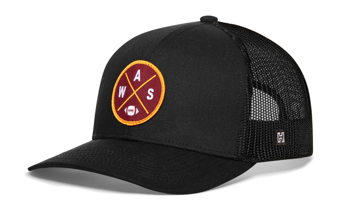 Washington DC Football Trucker Hat  |  WAS X Snapback
