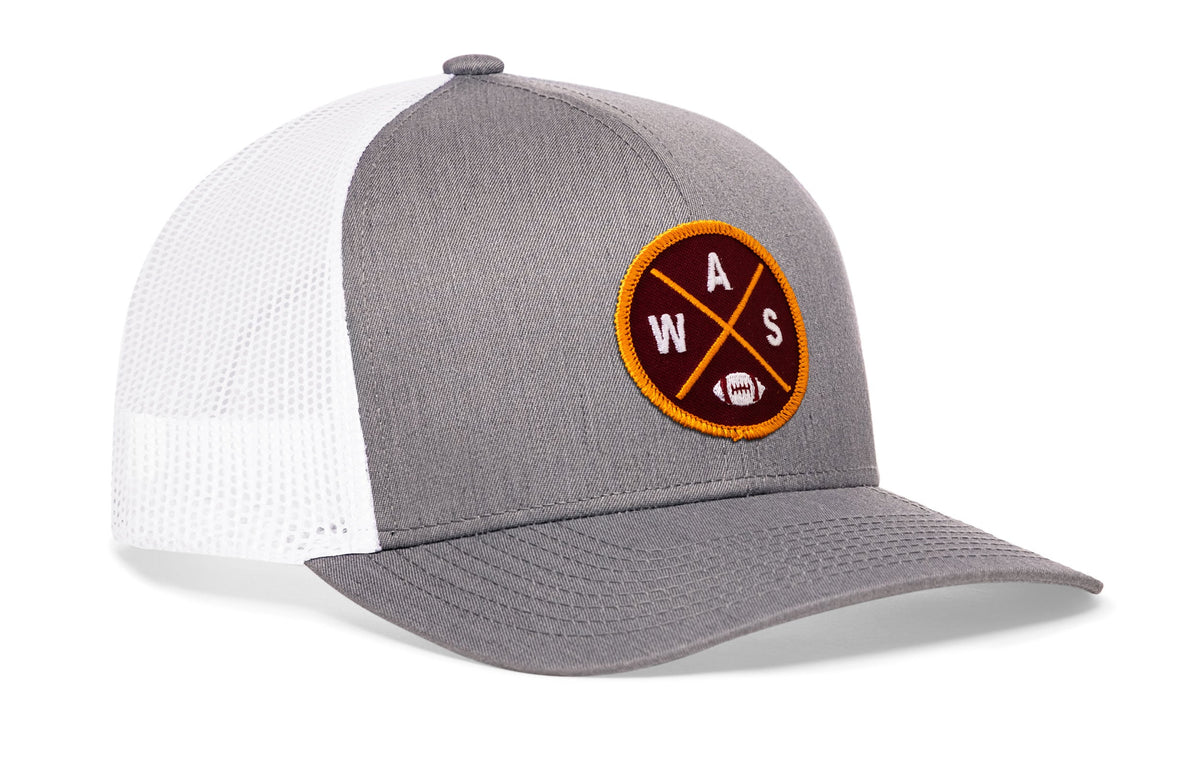 Washington DC Football Trucker Hat  |  WAS X Snapback