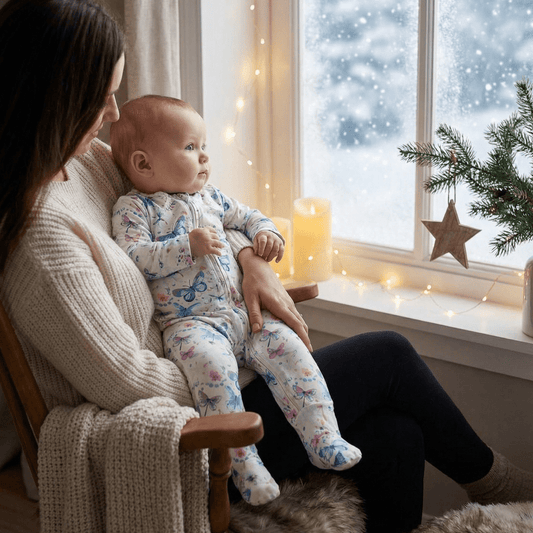 Watercolor Butterfly Zipper Footie