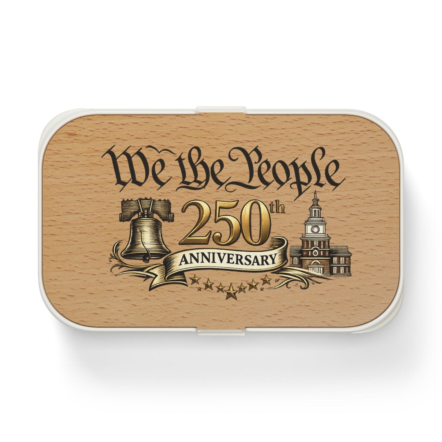 We the People – America’s 250th Anniversary Bento Wooden-Top Lunch Box (1776–2026)