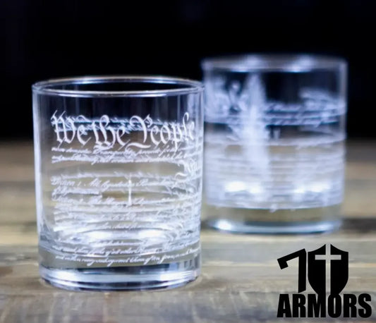 WE THE PEOPLE WHISKEY GLASS