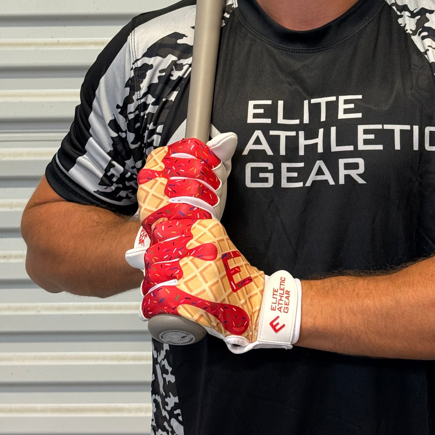 Red Ice Cream Batting Gloves