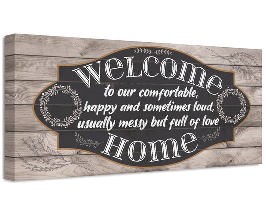 Welcome To Our Happy - Canvas