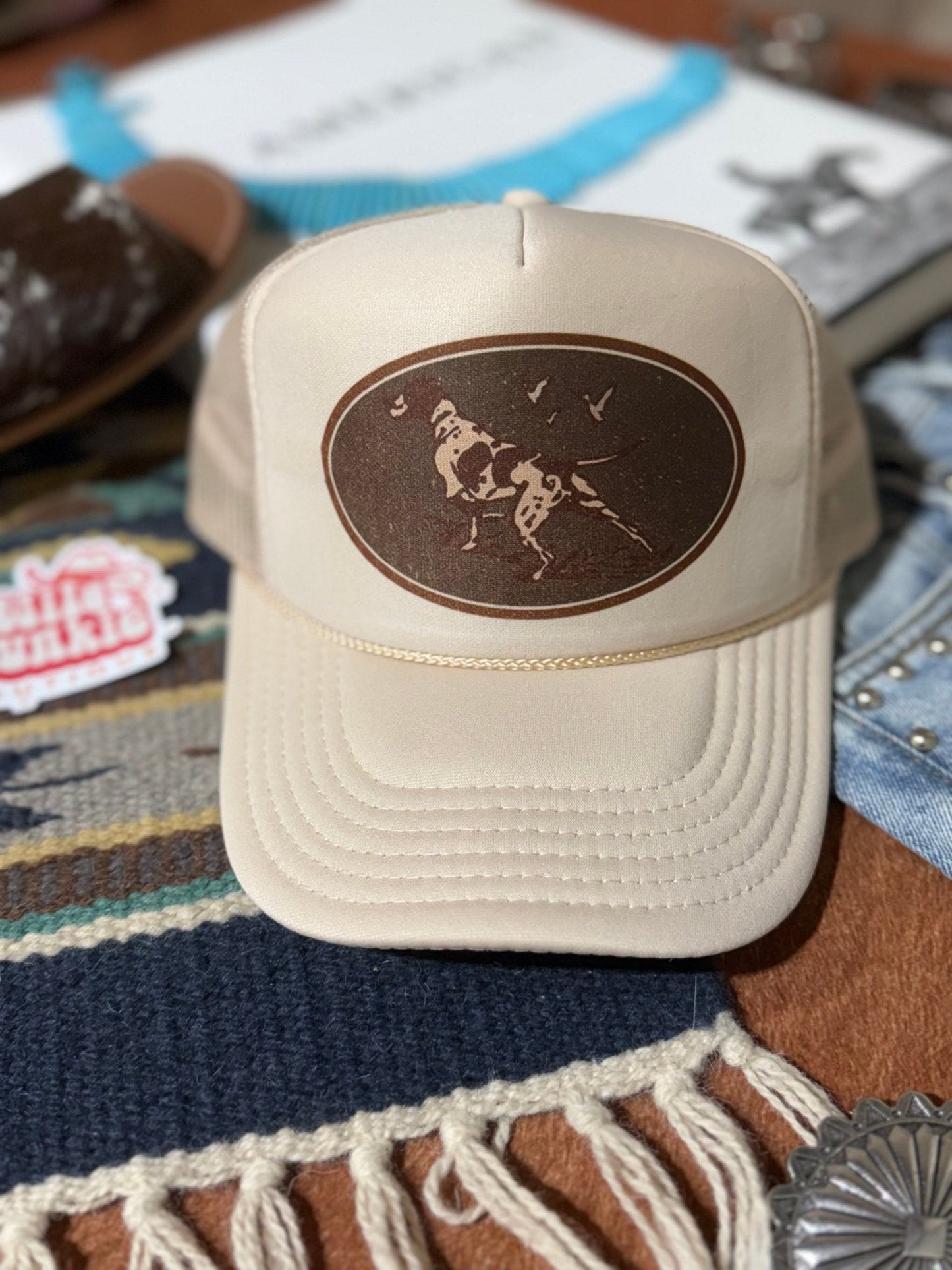 Western Hunt Dog Trucker Hat