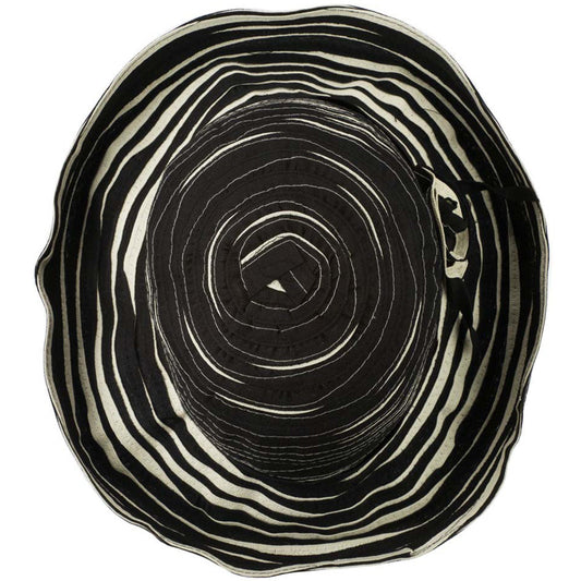 Women's Hat with Offset Spiral Sewn Ribbon