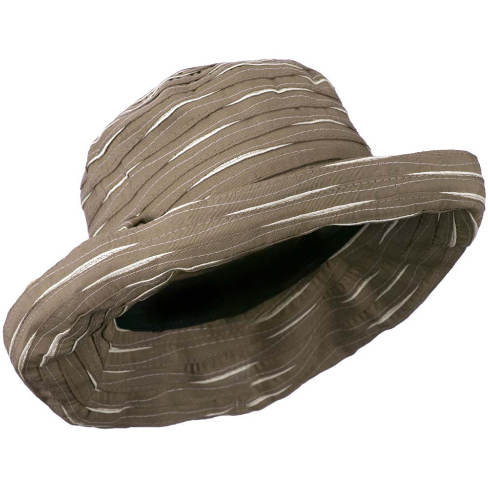 Women's Hat with Offset Spiral Sewn Ribbon