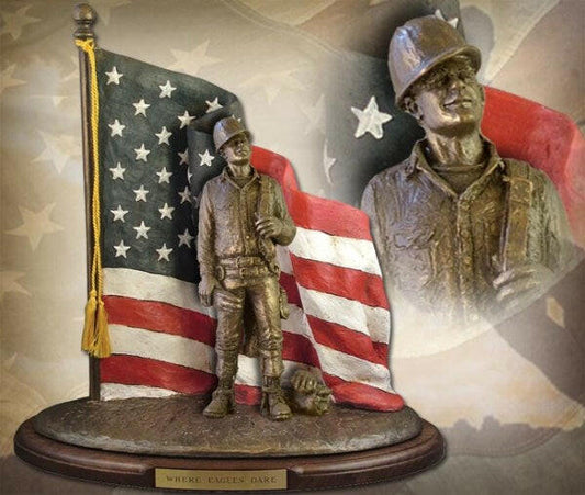 WHERE EAGLES DARE – BRONZETONE MG1140 Statue