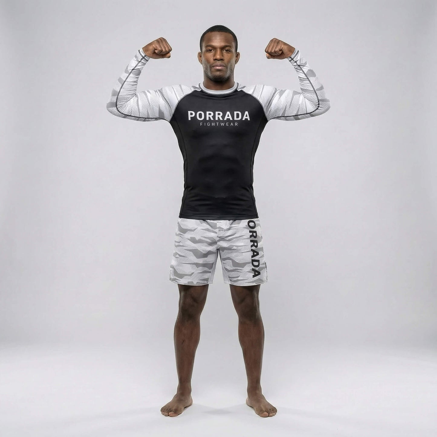 WHITE CAMO RASH GUARD