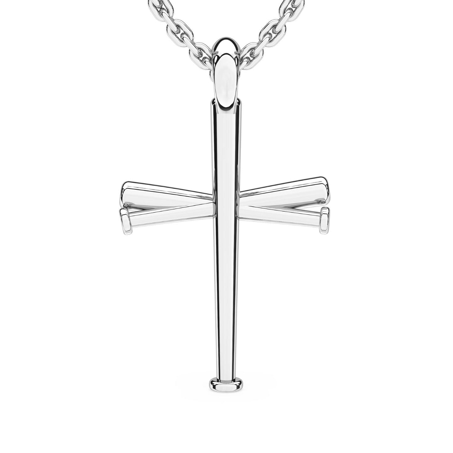 Baseball Bat Cross Necklace (Youth)